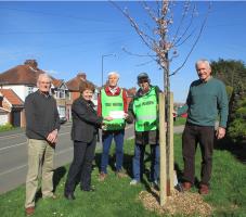 Stuart Powney and Peter Burnell, at your Dalehouse Lane 'planting site' this afternoon. Also Councillor Alan Cockburn